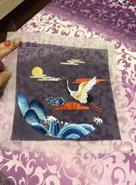 7LK苏绣品双面绣小绣片手苏州刺绣成8团扇工AEP扇面真丝布料古风