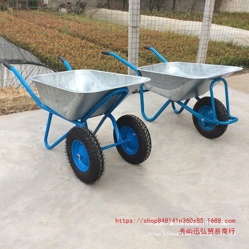 工地农用独轮翻斗手推车