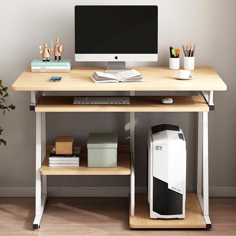 式台电脑桌简约办公桌桌家用学CYY架生学习写字书桌书一体租房小