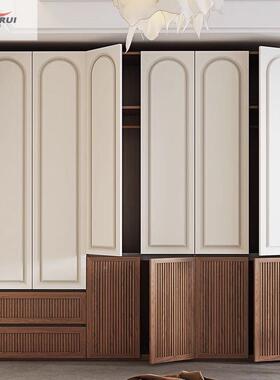 聪瑞尚中古风实木FEF分段式衣柜家木用卧成品衣柜EN衣F室级实柜加