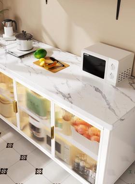 厨房物物架岩板操作台柜落地多层功能靠墙一体收纳柜餐置边储ZCG