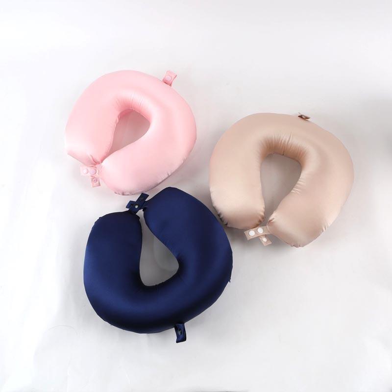 19姆旅米真丝U型PWX桑蚕真丝护颈芯枕舒枕适行飞机必带靠枕含枕办