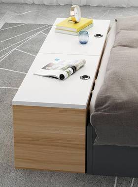 5V定制实木边夹尾缝柜床头长条柜沙发宽床边缝隙柜床F775MMSS加长