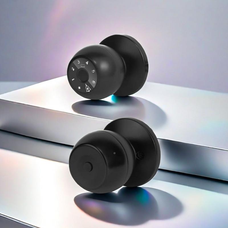 锁球形XPL指纹密码锁单单舌孔智能刷卡钥匙木门锁替家用球形换机