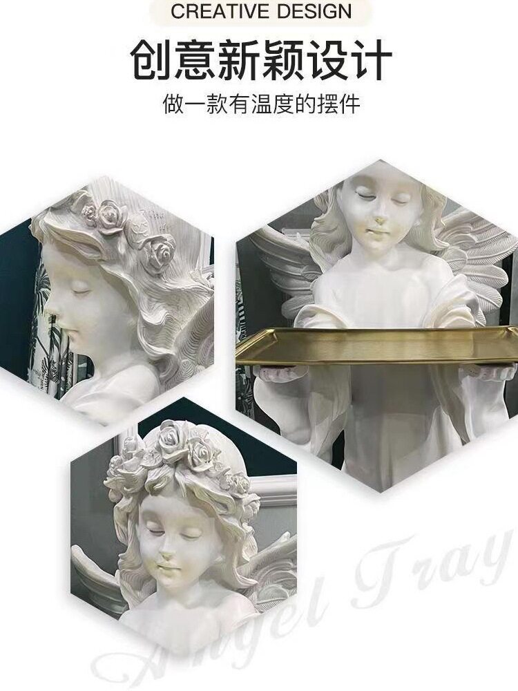 欧式复古天使大型落地摆件