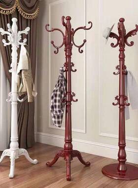 实木衣帽架落内24619地家子用客厅木质多功能挂衣服门厅室立式挂