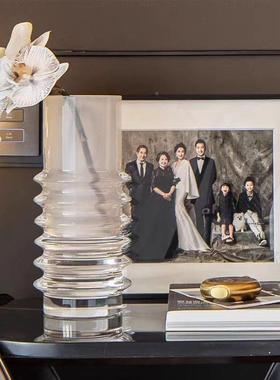 现代极简白色螺旋直筒SY00070装水晶小花瓶饰件卧室摆厅酒店家居