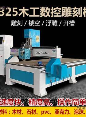 木数控雕刻机边全自动金属亚克力巡工1325铝板浮雕立体精雕RBA麦