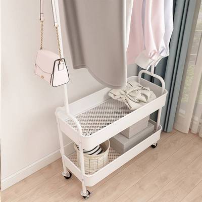 主卧落地卧室简单移动衣架推车滚轮结实耐用加粗出租房用大容量