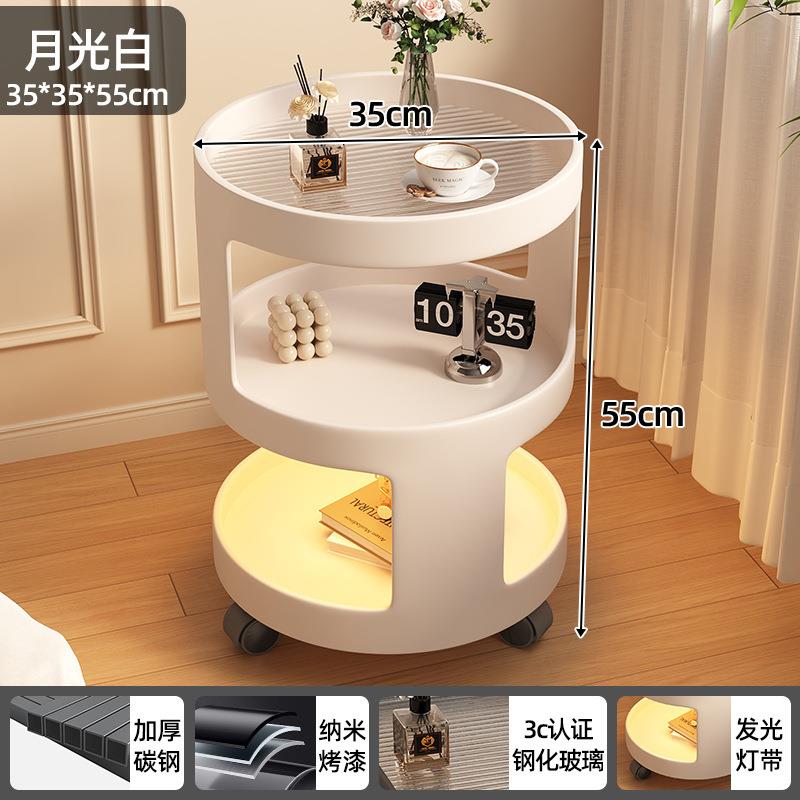 台收纳几小推车多层置物架可移柜动床头柜收纳双层茶阳桌防LMU水