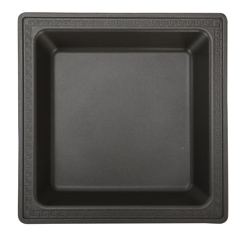 AKF英波达特菜盘烧深烤炉固体色酒精加炉耐温盘木座炉正方不沾烤