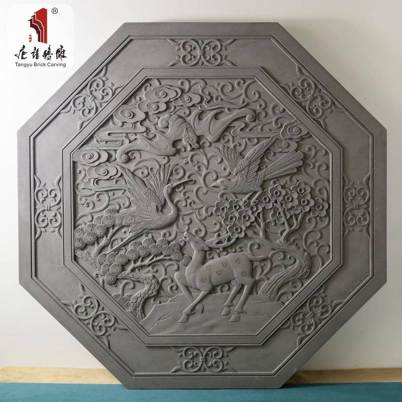 唐语砖雕仿古砖雕青砖中庭饰TY-QD100院院落地式面浮雕米装1地雕