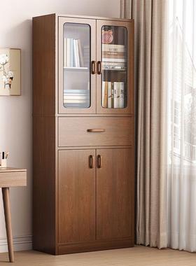 书柜组合柜书柜置柜架整满墙简约物客厅展FZS物示储靠墙落地文件