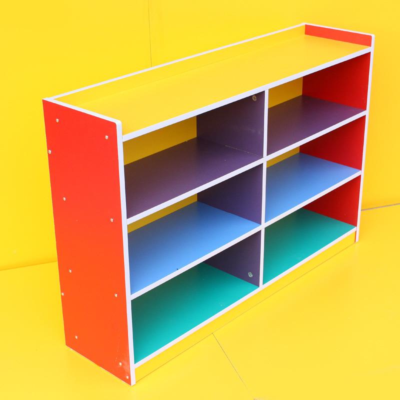 幼儿园书包柜儿童玩具柜收柜童玩具彩色GQE儿防火板纳组合柜玩具