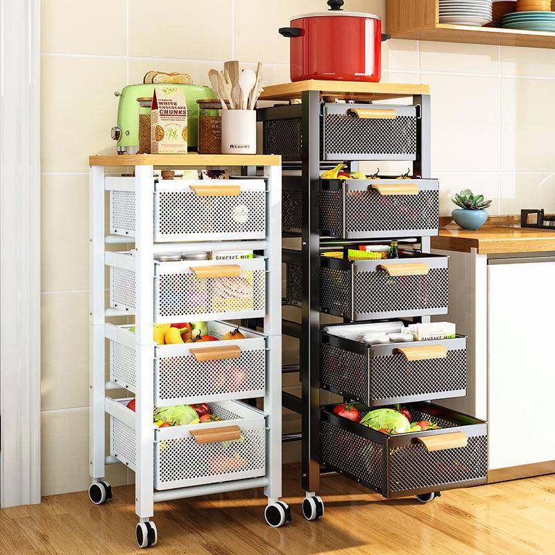 厨房蔬置架落地柜式多物层多功能夹缝储物THMLGLMW家用抽拉菜篮子,厨房/烹饪用具,抹布架/厨房清洁收纳架,淘宝优惠券,粉丝福利购,淘宝优惠卷