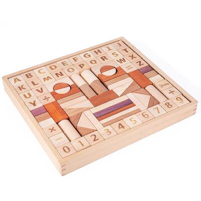 木制古早CKZ典状创意数字形积木儿童搭木质积木教益拼智玩具