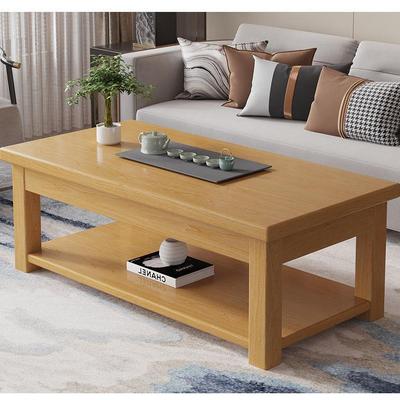 小户桌型简约现代茶几茶简易台客厅办公长方形双层中式茶11116木