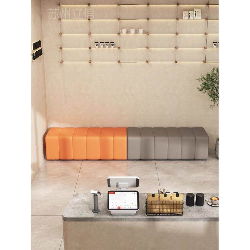 LCA01-20衣间床尾长方皮凳子无品牌/长凳服装店休息区长沙帽条发