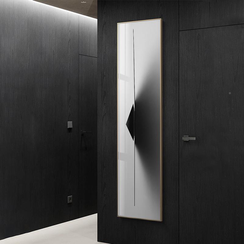 氛围玄QX202112现代抽象入细户装饰画长条挂画过道走廊尽头关竖版