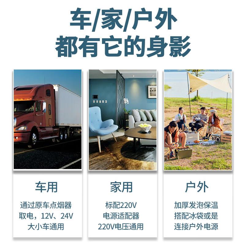 出C口9压冻机车载冰箱冷藏缩冷A0A6017车家两用小车货车家用