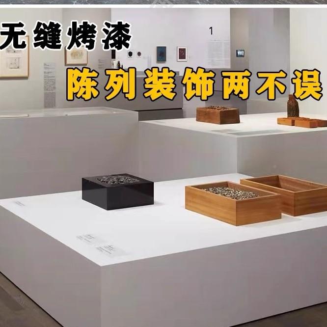 烤会漆展台架地展台展示台中岛模特底座白色产方形立ASH柱展品陈