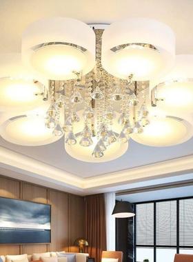 餐客厅灯晶大厅主灯水圆形房间le吸MX-04151顶灯具d简约现代主卧