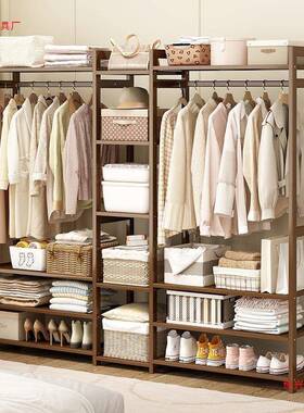 简易挂衣多20431功能落地架家用立式衣柜服架子卧收纳衣置物架衣