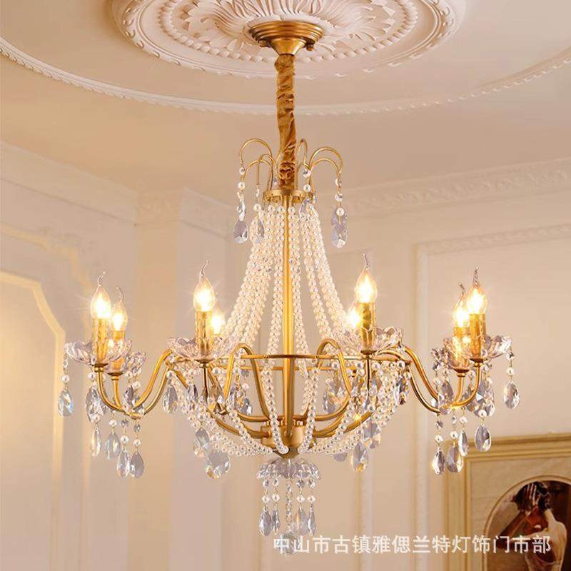 法式晶灯客厅21208吊灯美式中古复古餐厅水店卧室高层挑空酒新款,家装灯饰光源,智能吊灯,淘宝优惠券,粉丝福利购,淘宝优惠卷