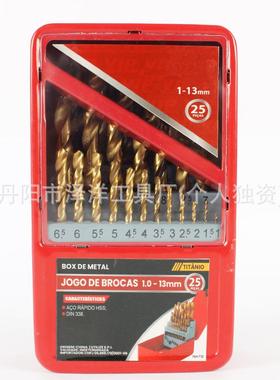 全花磨镀钛麻钻高速钢钻孔镀工58609具高速制钢直柄钛麻花钻