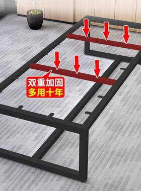 会议桌长桌简约现型代公桌椅组办合洽议谈桌小UTK会室长条桌子工