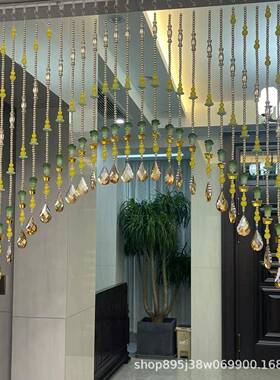 新款晶帘MDQ珠帘关断水玄卧室门帘客厅隔断帘蜜蜡葫芦招财进隔宝