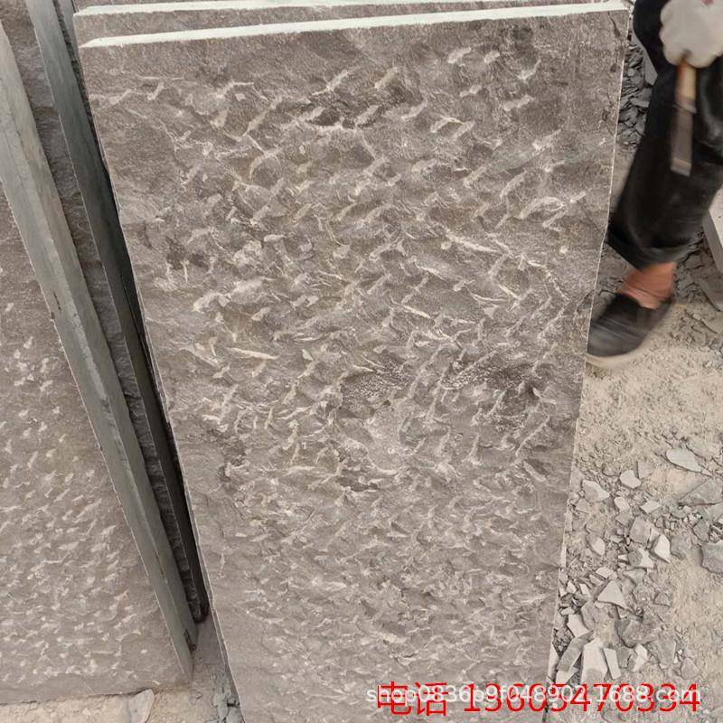 菠萝青面石618板人工手凿面石板工厂公人行道地铺园石仿古石錾道