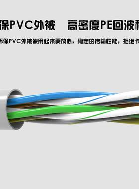 非屏蔽类8芯网线652C网AT6路由足铜足平方器六类网线六宽带千兆络