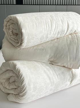 A类棉55%李官奇大豆保RET被棉全四春秋被加厚暖二合一子母被纯棉