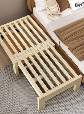 环保实木沙发床缩床抽拉床小户型叠客厅榻榻米伸简推YUB拉易折拼