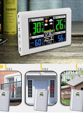 欧美地VA工MLE艺预高清屏天气报钟花园闹酒窝窖雪匣温湿度监测钟