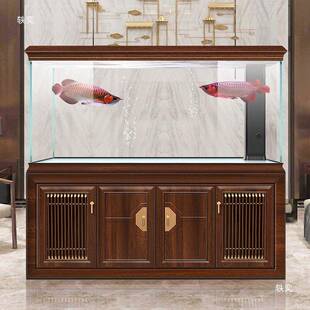 缸客厅大家落SUW地实木底滤超白玻璃新型鱼款 龙鱼缸用水族箱