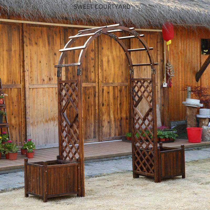 防腐木拱门花架爬SIY拱藤架木质户外院鲜花月季形实木别墅子花园,鲜花速递/花卉仿真/绿植园艺,其它园艺用品,淘宝优惠券,粉丝福利购,淘宝优惠卷
