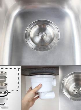 天力厨L水槽140m提m后置篮式下水器可带溢水房1.5寸XL337C00螺牙X