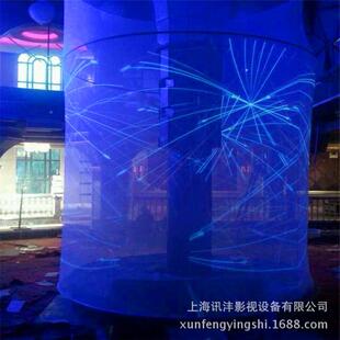 圆筒形纱幕全息纱幕电动纱幕纱幕生控产体高70升清立电动制降