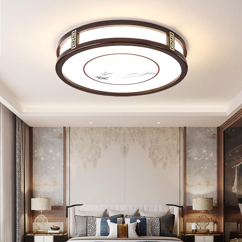 新中式实木顶灯客厅105灯大厅主灯简餐大气别吸墅中国风全屋套约