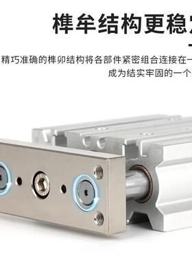 大推力行程可调气缸三轴带三杆杆气动大全导MGPM72916/20/25/320/