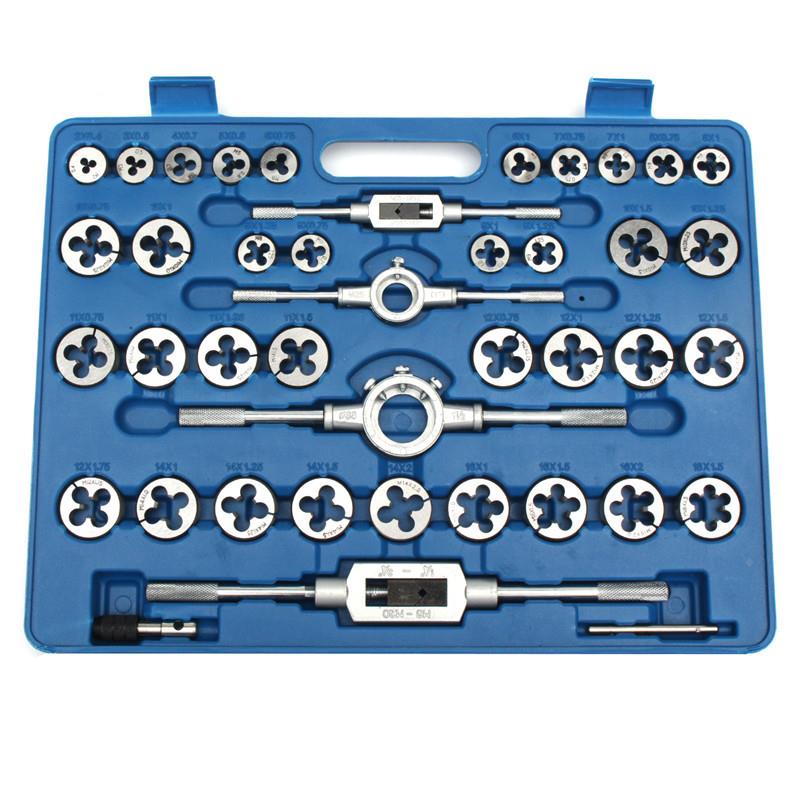 110PC丝锥板牙绞套装制公丝锥牙组套套装110板110PC件手套