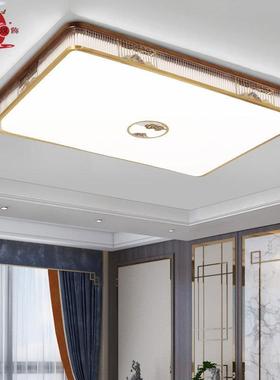 新中式顶灯全铜简约客厅吸42335灯具餐中国风家用实餐厅仿古卧木