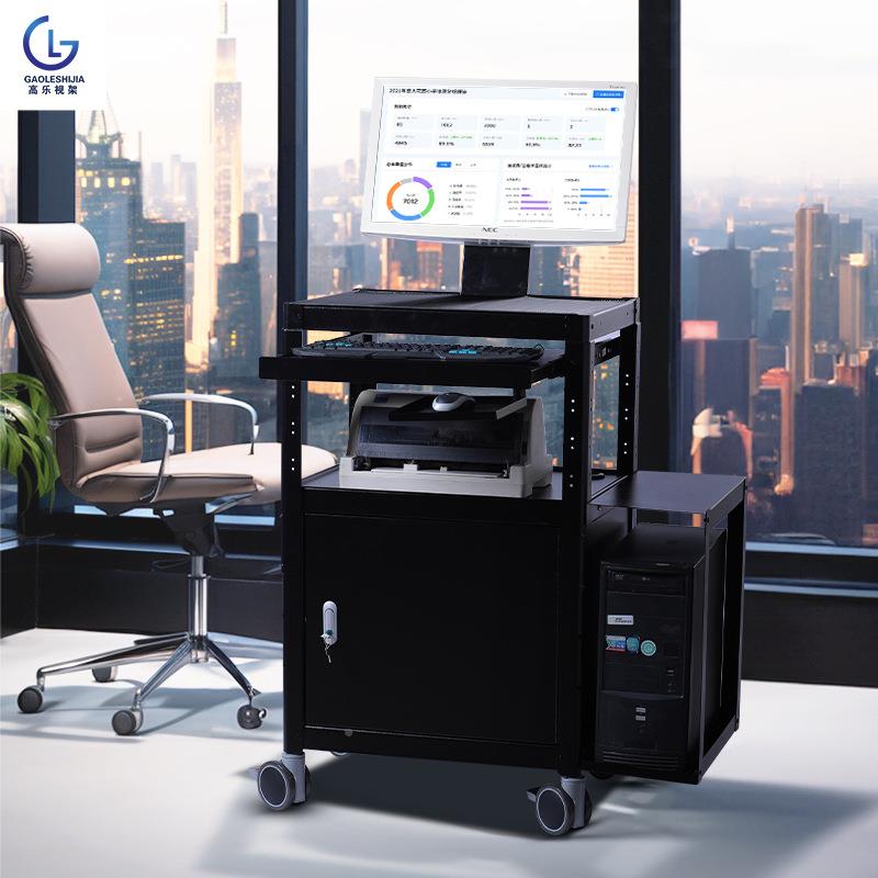 PB9YHT712移动-电脑维推车显示器支臂房设备架机工作台运推车白色