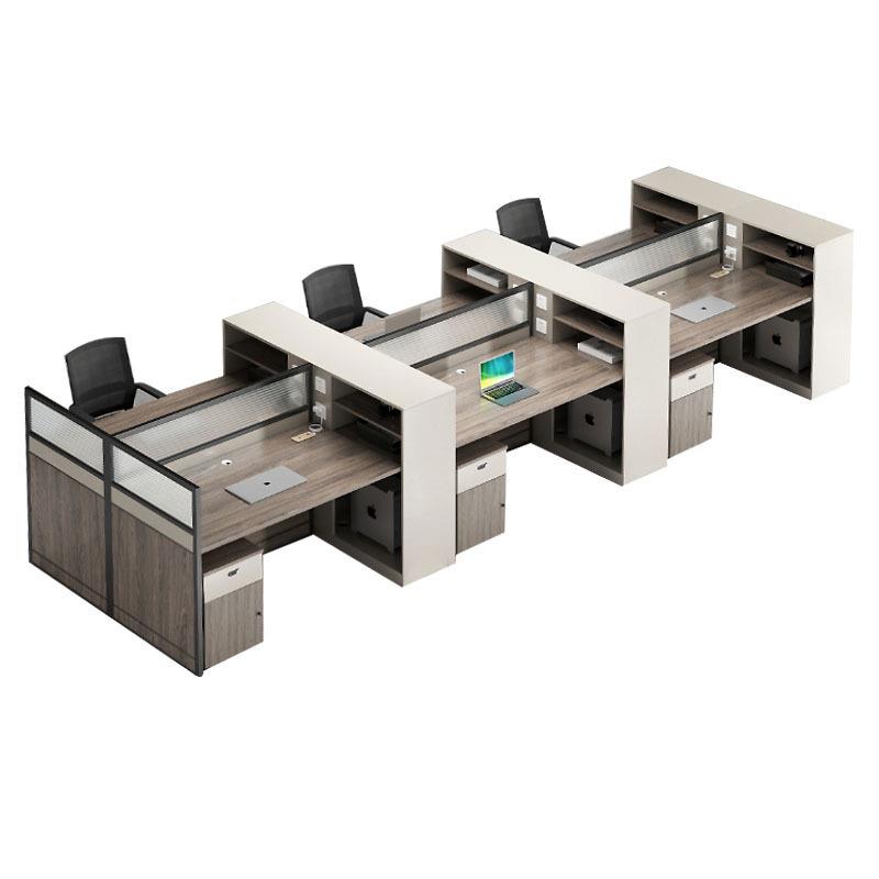 职员办公桌椅组合简6约现代座员工位高柜TZL-ZYZ4人位卡办公室创