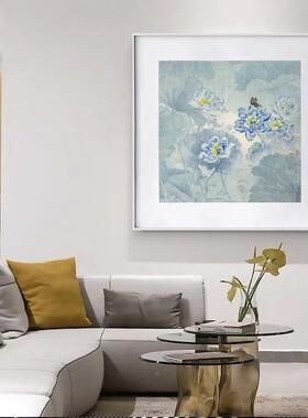 《好运莲莲》新中式客厅饰荷画中古风装花卉入户玄关卧室壁Y148挂