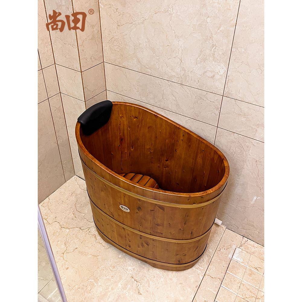 AL泡木桶浴桶实木缸小户型成人6木澡质820洗澡盆家用浴蛋圆形沐浴