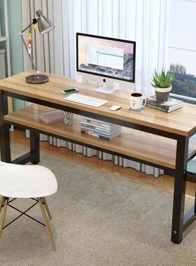 长家墙用卧室桌子方形桌简易办LDB公桌电脑桌简约长条桌靠窄桌学