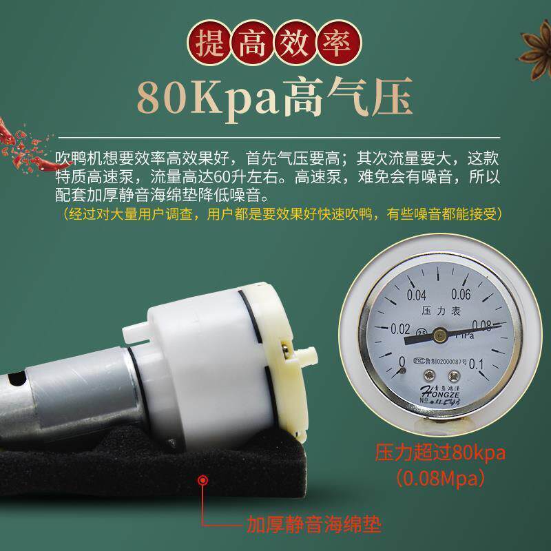打铜芯烤鸭气机烧鹅充气泵皮烧鸭皮脆肉分离电367打气泵烤鸡充气